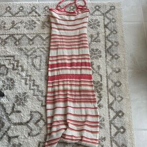 Striped Crochet Maxi Dress